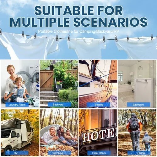 حبل غسيل مضاد للانزلاق ومقاوم للرياح - Image 3