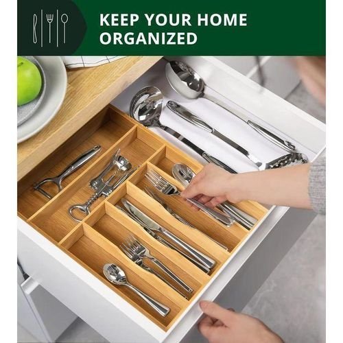 Organisateur en Bambou pour Tiroirs🍽️ - Image 4