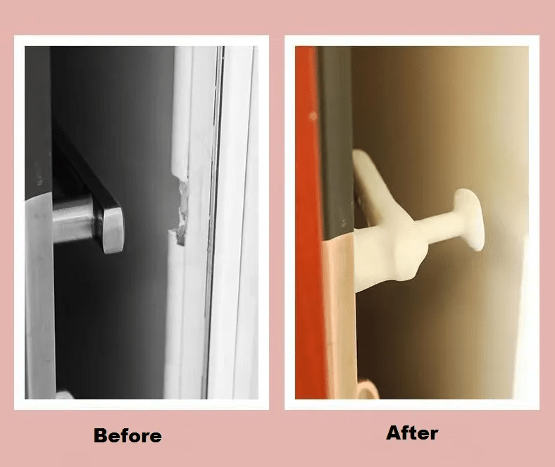 غطاء مقبض الباب المطاطي لحماية الجدران - Image 4
