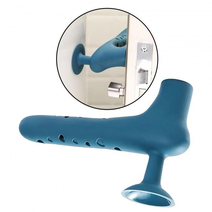 غطاء مقبض الباب المطاطي لحماية الجدران - Image 3