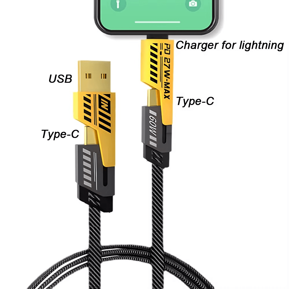 Câble Multi-USB 4-en-1 avec Porte-Clés – Charge Rapide PD 65W - Image 11
