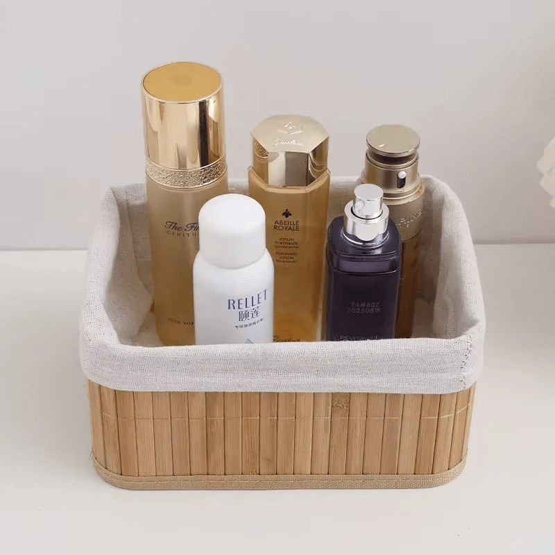 Lot de 3 Paniers de Rangement en Bambou Naturel - Image 3