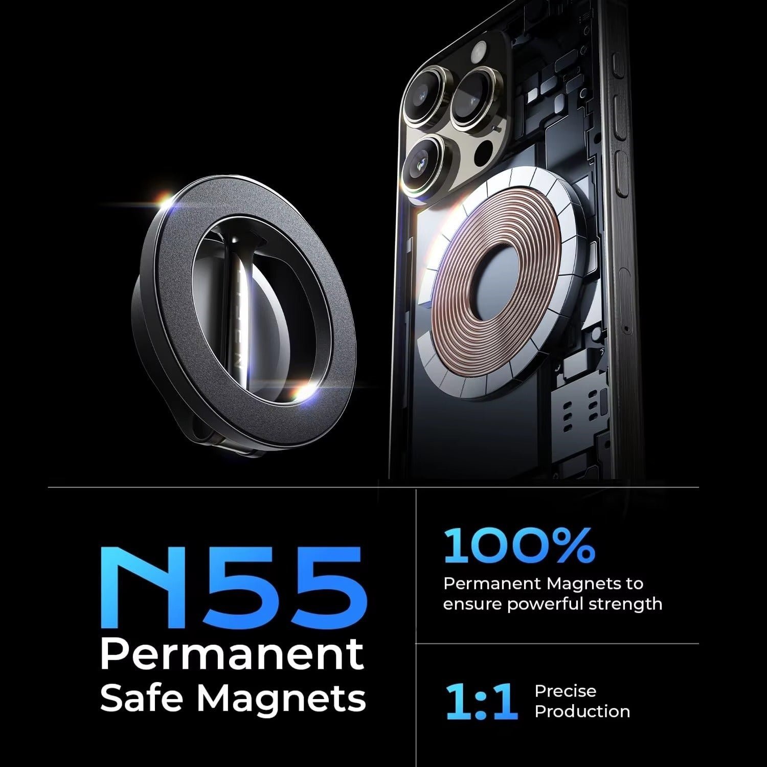 Support de Téléphone Magnétique pour Voiture – Rotation 1080° | Universel iPhone & Android TK - Image 4