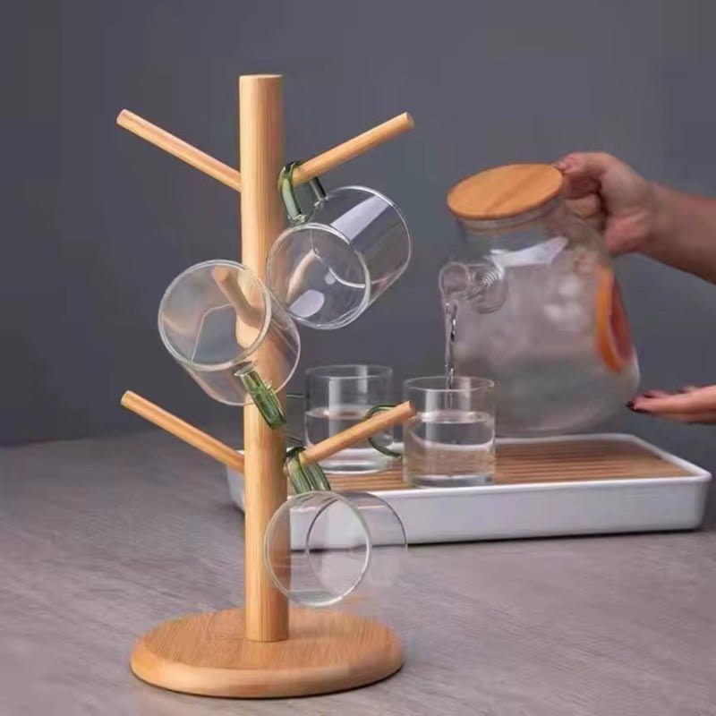 Support en bois pour tasses – Design arbre avec 6 crochets - Image 2