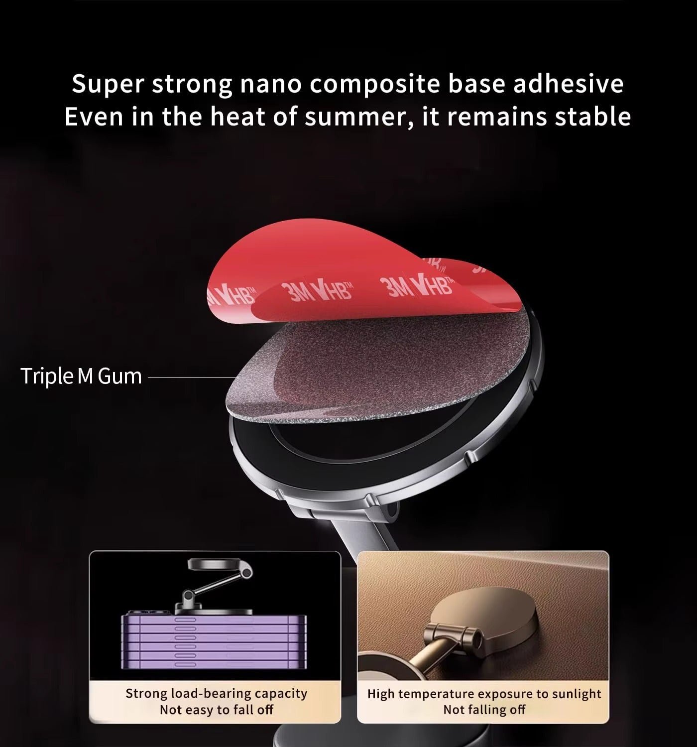 Support de Téléphone Magnétique pour Voiture – Rotation 1080° | Universel iPhone & Android TK - Image 7