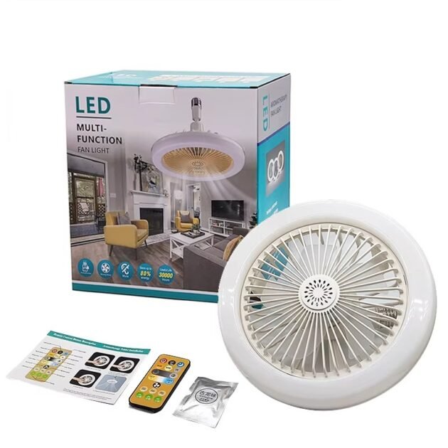 Ventilateur de plafond LED 2-en-1 avec télécommande